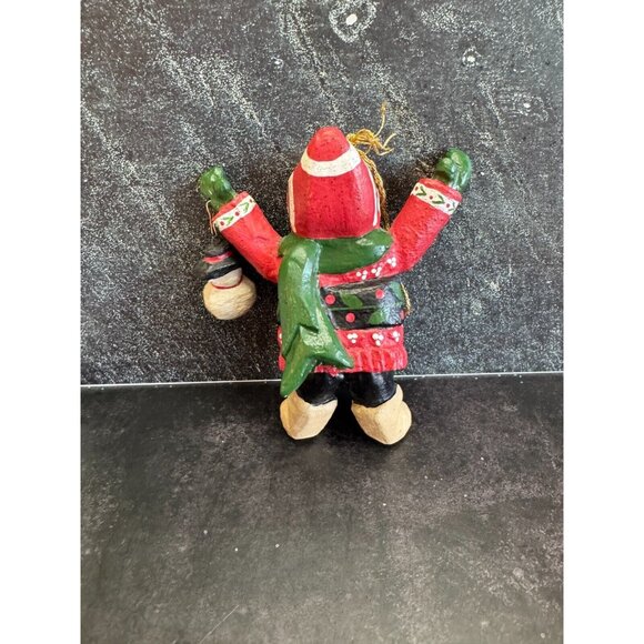 House Of Hatten Child Holding Snowman Ornament Denise Calla 1993 6" - Picture 4 of 5